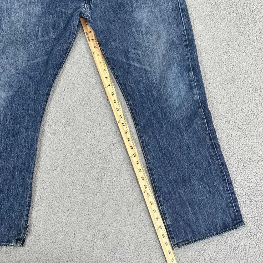 Levi's 501 Button Fly Jeans Men 40x30 Blue Straight Medium Wash Cowboy Preppy‎